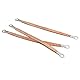 QWORK® Motor Masseband, Universal Automotive Hochleistungsmotor Geflochtenes Kupfer Masseband, Länge 20cm, Kabelschuhe 6-8, 3 Stück