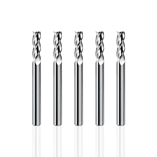 Image of NZ 3 Flute 3 /16 inch Carbide Square End Mill, 5PCS | Milling Cutter for Machining Alloy Steel, Aluminum Alloy, Copper Alloy