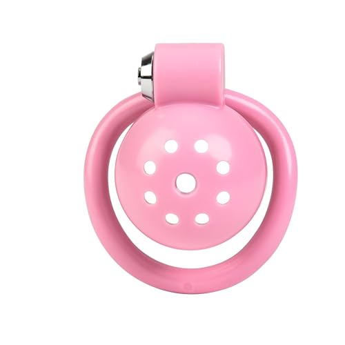 Image of Male Chastity Device Tease Locked Cock Cage Penis Exercise for Men(Pink)