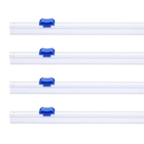 PATIKIL 4pcs Coupe-Pellicule Plastique, 19in Coupe-Pellicule Glissant Plastique Installation par Fente Carton Remplacement pour Dispenseur Papier Aluminium...