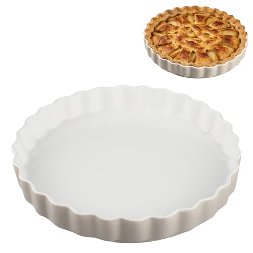 WakiHong Molde de Cerámica Antiadherente para Quiche 28 cm