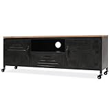 colour_text vidaXL Mueble TV 120x30x43cm Negro Mesilla Auxiliar Aparador Consola Televisor