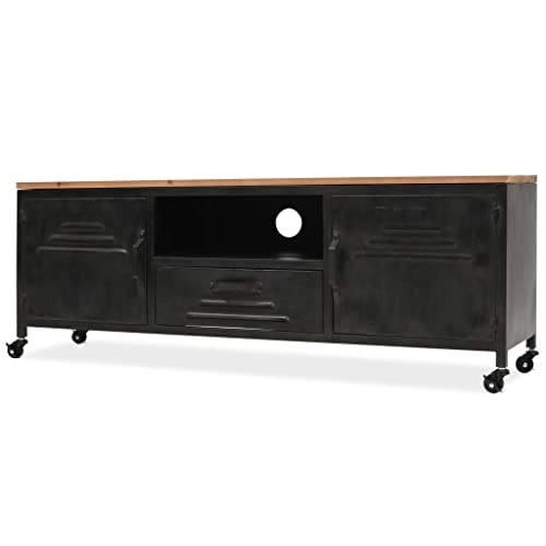 vidaXL Mobile Porta TV 120x30x43 cm Nero Mobiletto Supporto...