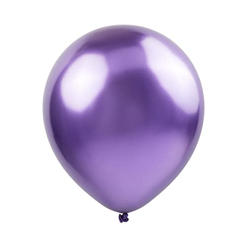 Image of Chrome Latex Balloons - 10 inch | Metallic Purple | 50 Pcs.
