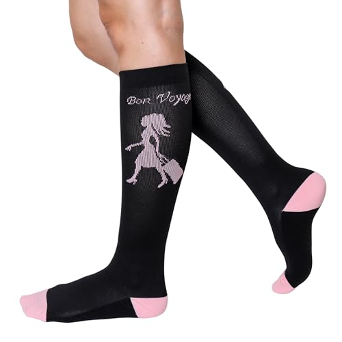 Compression Socks for Men and Women, 20-30 mmHG, Graduated Compression for Flight, Travel, Sports, Pregnancy, Running