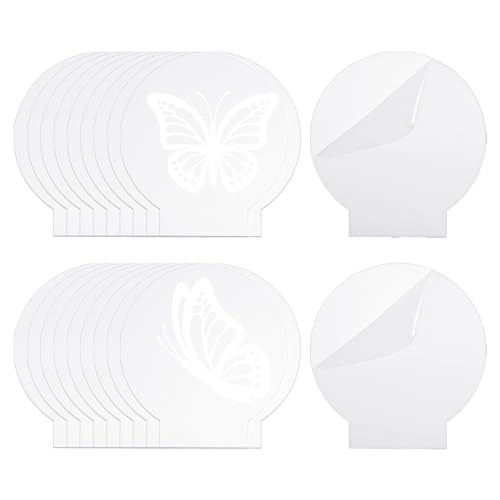 Image of PATIKIL 36Pcs 5x4.7 inch Acrylic Sheet Clear Blank Cast for LED Light Base, 2mm /0.08 inch Thick Round Transparent Panel Board with Film for Table DIY Display Project