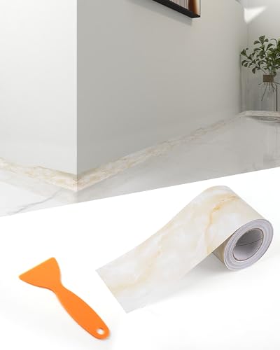 FBBULES PVC Cenefa Adhesiva Borde de Papel Pintado Auto Adhesivo Decorativas Friso para Pared Revestimiento de Pared para Sala de Estar Baño Cocina Azulejo