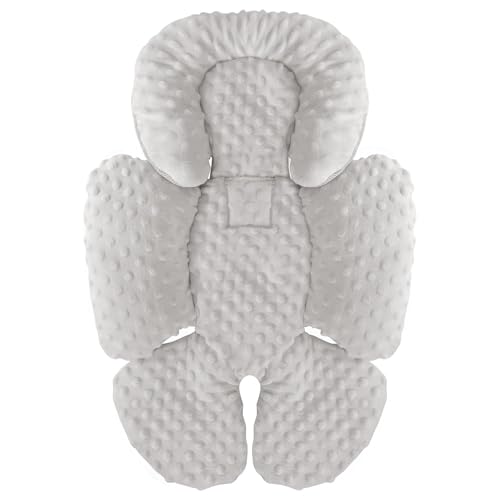 Image of KAKIBLIN Infant Car Seat Insert, Carseat Head Insert & Body Support for Newborn, 2-in-1 Reversible Newborn Car Seat Cushion, Soft Stroller Insert for Car Seats, Bouncer, Strollers, Swing