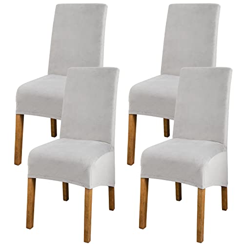 Dining Chair Covers Set of 4, Velvet XL Chair Covers for Dining Chairs 4