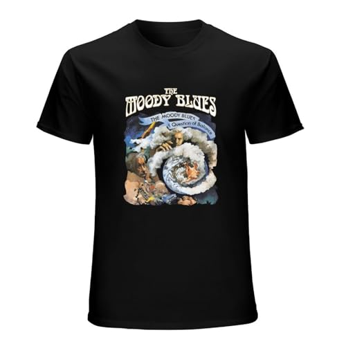 The Moody Blues A Question of Balance Men Black T-Shirt Print Unisex Cotton Tee Shirt S