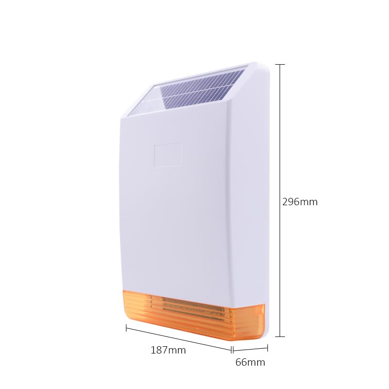 Alarma inalámbrica de intrusión en el hogar Sirene estroboscópica de energía solar 110db, 433mhz, MD-326R