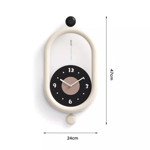Horloge Murale Simple Vert pour Salon | Pendule Moderne Maison - 3