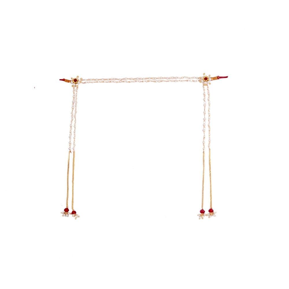 White Stone Embedded Fancy Mundavali for Wedding ( Pack of 1 )-image-25