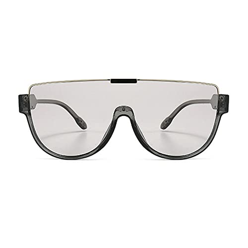 Image of Oversized Sunglasses Women Men Luxury Big Frame Mask Glasses Goggle Flat Top Clear Eye Protection Glasses Shade UV400