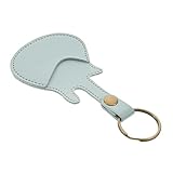 Abaodam ギターピック収納バッグ 軽量 レザー製 エレキギター用ピックホルダー キーホルダー付き 携帯便利 保管