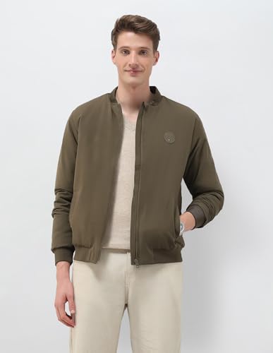 Image of U.S.Polo Association Men's Solid Regular Fit Bomber Jacket
