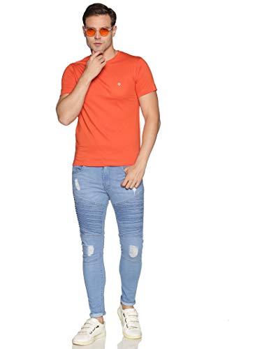 Image of Dollar Cotton Rich Fabric Solid Men's T-Shirt | Chest Logo Branding | Wide Array of Attractive Colours