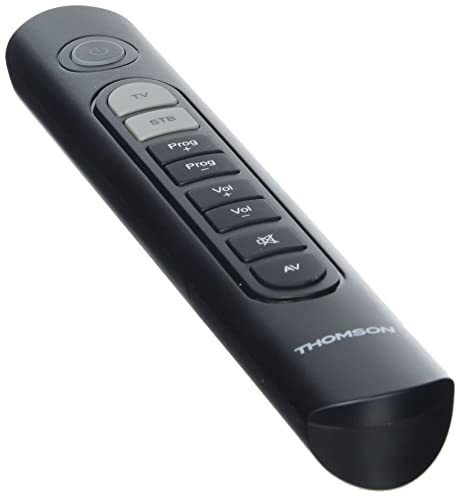 Thomson Universal-Fernbedienung 2in1 „Zapper“ (große Tasten, ideal für Senioren, lernbar, vorprogrammiert z.B. für LG/Sony/Samsung/Panasonic/Philips TVs, Makro-Funktion) Infrarot Ersatz-Fernbedienung