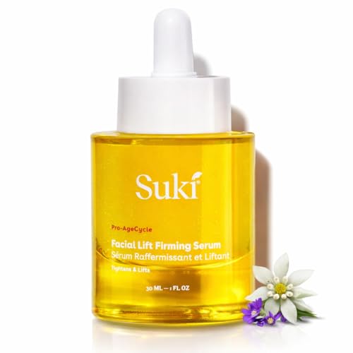 Suki Anti Aging Face Serum: Facial Lift Firming Serum - Plumping Day & Night Anti Wrinkle Serum for Face Skin Care with Hydrating Hyaluronic Acid, Retinol Alternative Bakuchiol, Plant Stem Cells 1oz.
