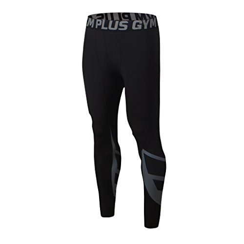 FELiCON Pantaloni da Ginnastica Sportivi da Uomo a Compressione, Abiti da Allenamento ad Asciugatura Rapida, Traspiranti, Confortevoli, Leggings Fitness, Pantaloni Termici-103, S