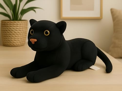Image of Tickles Black Panther Animal Soft Stuffed Plush Toy for Kids (Size: 43 cm)