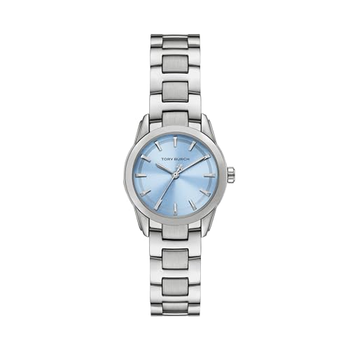 Tory Burch Womens Small Miller Silver-Tone Stainless Steel Watch (Model: TBW9064)