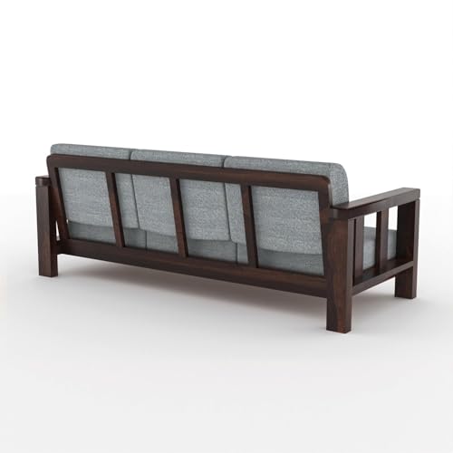 Image of Sheesham Solid Wood Six Seater Sofa Set for Living Room(6 Seater) (Walnut)