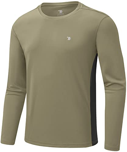 Gopune Men's Swim Shirts Rash Guard Long Sleeve UPF 50+ Sun Protection Quick Dry Outdoor Hiking Fishing Shirts