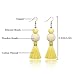 Yellow Earrings for Women Dangling Handmade Yellow Tassel Earrings Boho Earrings for Women