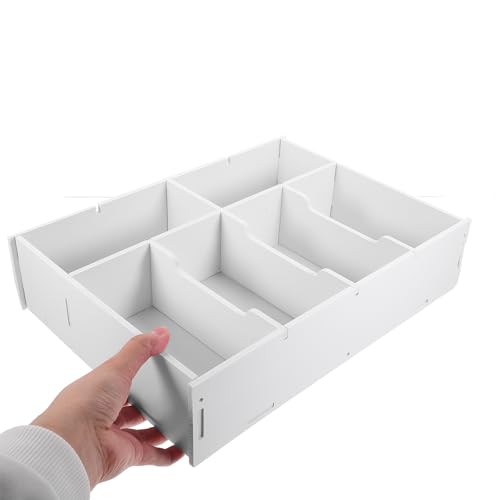 Boîte de rangement blanche à 6 compartiments MERRYHAPY pour trier la monnaie - 5