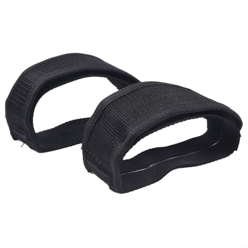 QuivyLivy Cycling Toe Clips, Bike Pedal Straps for Fixed Gear, Road & Mountain Bikes, Adjustable Nylon Foot Retainers with Double-Sided Tape, No Buckl