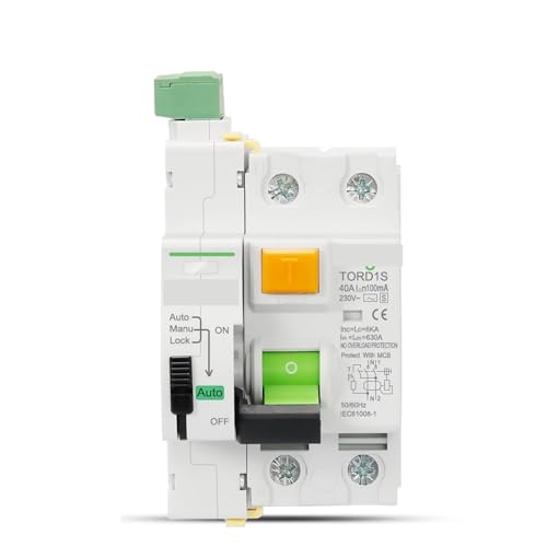 Disjoncteur automatique 10s-40s anti-coupure 2 Pôles 63A 100mA Type AC-S