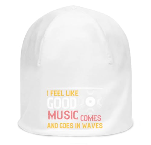 Bonnet slouch blanc en maille de coton extensible fine et ultra légère