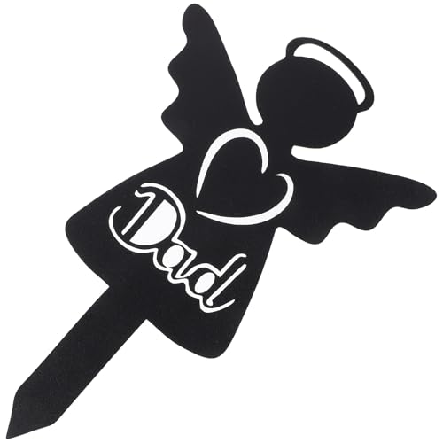 TOYANDONA Placa Conmemorativa De Ángel De Metal Decorativa para Cementerio para Jardín o Tumba Familiar
