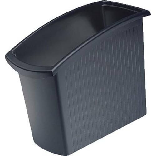 Corbeille à papier MONDO HAN rectangulaire svelte de 18L noire