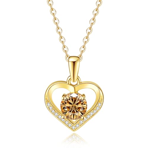 Pendentif cœur moissanite 1 carat le cadeau romantique parfait