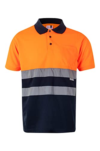 Velilla 173 Polo Bicolor Manga Corta Av Color Azul Marino Y Naranja Flúor Talla M Velilla 173 Polo Bicolor Manga Corta Av Color Azul Marino Y Naranja Flúor Talla M