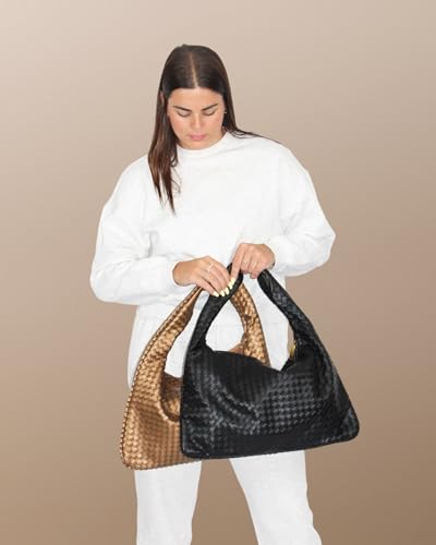 Bolso grande de hombro tejido lemonbella miniatura 3