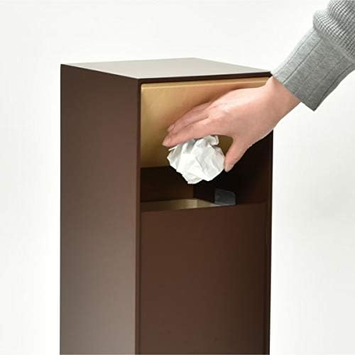 Amazon ゴミ箱 木製 長方形 スリム おしゃれ ふた付き 約幅cm 分別 縦型 すきま収納 フロントオープン ゴミ袋が見えない ゴミ袋が隠せる ダストボックス ごみ箱 生ごみ インテリア l ホワイト トイレポット ホーム キッチン オンライン通販