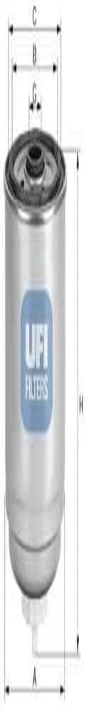 UFI Filters, Filtro Gasoil 24.408.00, Filtro de Combustible Diésel de Recambio, Apto para Coches, Apto para Modelos de Alfa Romeo, Fiat, Lancia y Renault Trucks