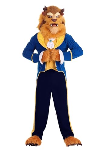 Adult Beast Costume | Disney Beauty and the Beast Men's Mouth Mover Full Head Mask | Dressed To...