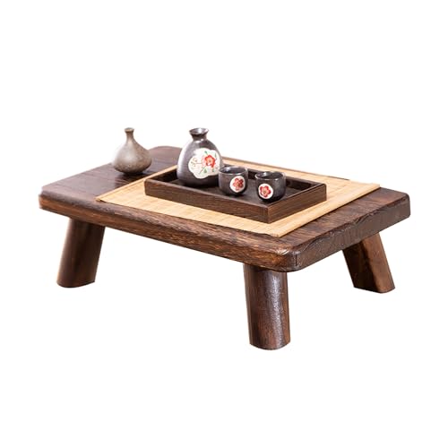 Table de méditation japonaise pour petits espaces : table basse en bois rapide à monter - 2