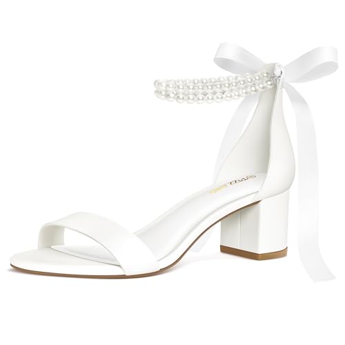 PIZZ ANNU Pearl Bridal Heeled Sandals