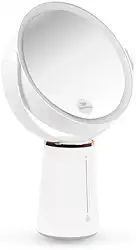 Espelho de Aumento 10X com Led Duplo, Branco, Klass Vough