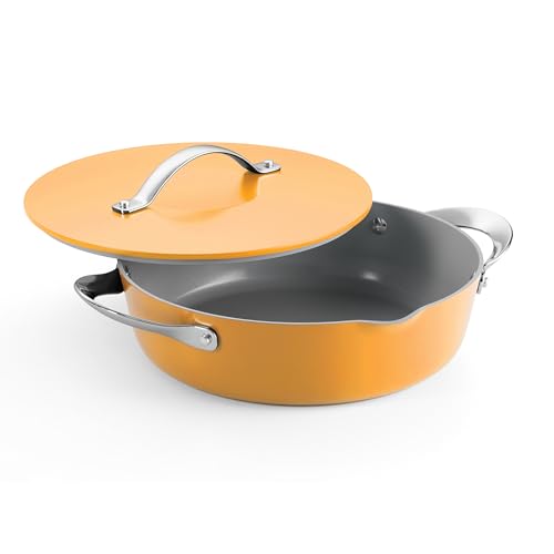 Image of Tramontina Fiora 4.25-Quart Ceramic Non Stick Cooking Pan with Lid