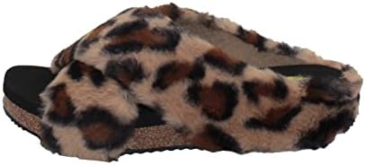 VOLATILE Women's Criss-Cross Sandal Slide, Natural Leopard, 7 | Image 7