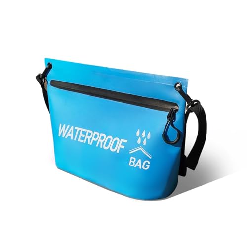 UZYXC Bolsa Impermeable Natación IPX4 Bolsa Playa - Bolsa Individual con Correa Ajustable, Impresión WATERPROOF BAG Azul Cielo para Viaje, Playa Camping, Deportes Acuáticos y Exterior
