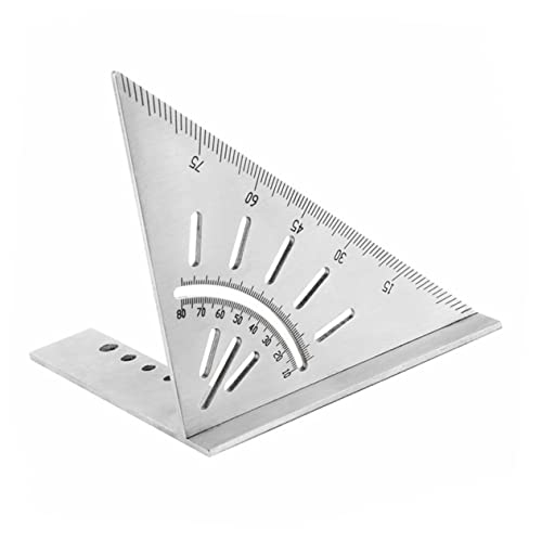 Ciieeo 木工用 ステンレス製三角定規 耐久性マーキング用定規 軽量携帯便利 並行線ケガキ対応 精密な測定 多機能