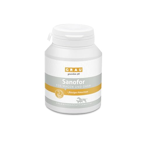 GRAU - das Original - Sanofor, Heilmoor zum Aufbau der Darmflora, für eine Vitale Darmschleimhaut und -Flora 1er Pack (1 x 150 g), Ergänzungsfuttermittel für Hunde & Katzen