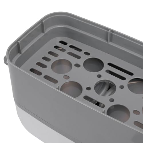 ZDAGELD Fast Heating Double Layer Electric Lunch Box, 3 Bowls, Soup Cup, Plug and Play, Portable, International Voltage, Transparent ABS, Stainless Steel with wide USAGE and compa (US Plug 110V)